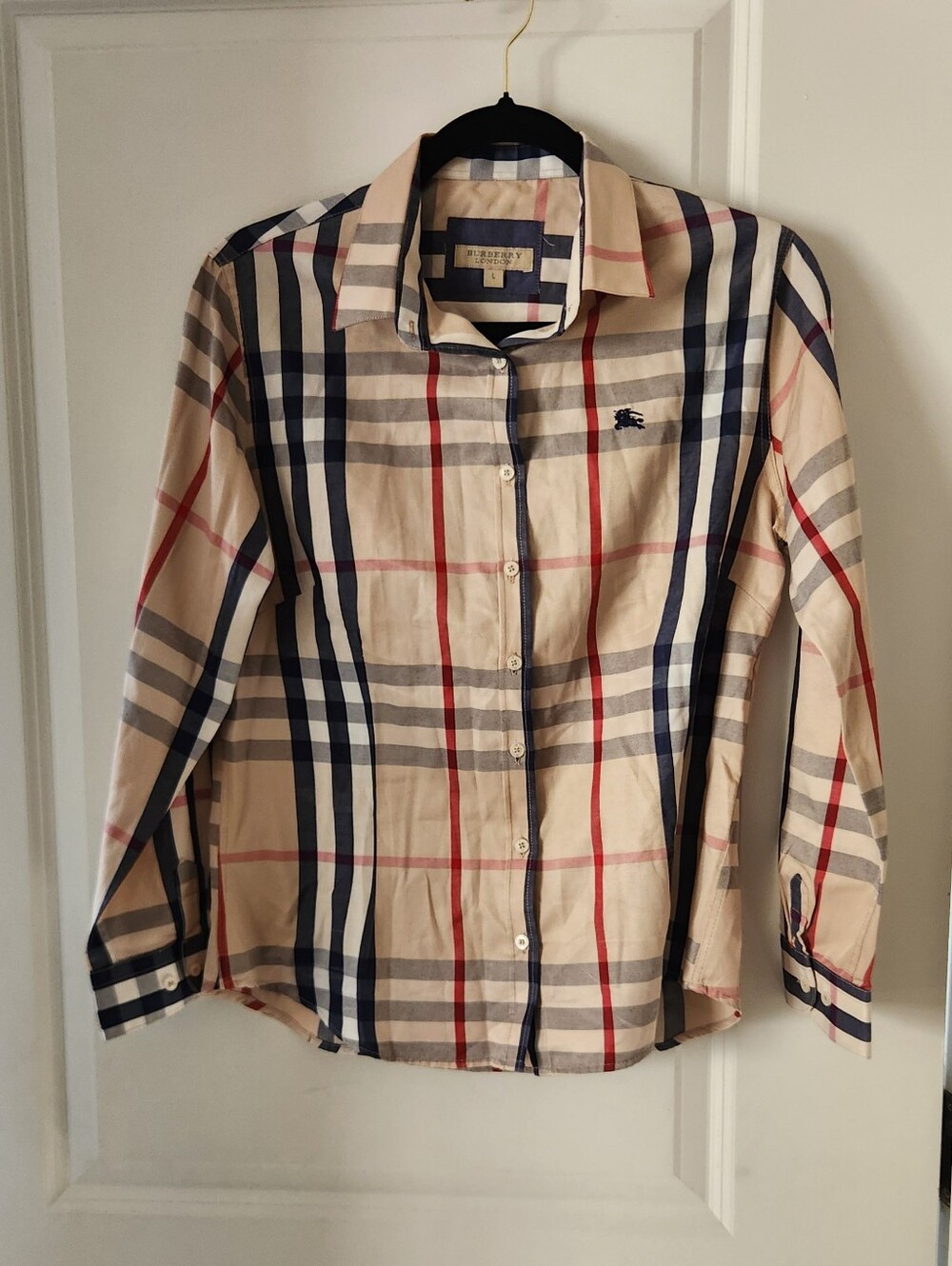 Burberry London. Nova Check Plaid Button-Down Shirt